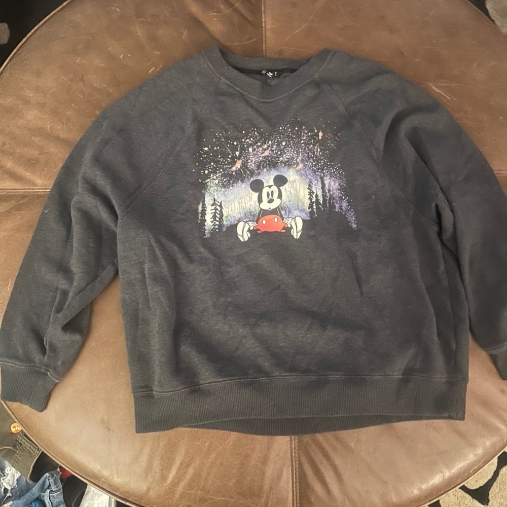 Disney Black Crewneck Sweater with Classic Design